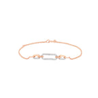 Aesthetic Paperclip Design Solis Diamond Bracelet