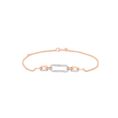 Aesthetic Paperclip Design Solis Diamond Bracelet