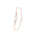 Aesthetic Paperclip Design Solis Diamond Bracelet