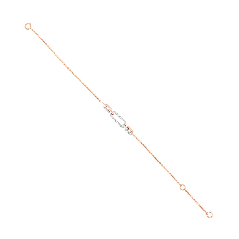 Aesthetic Paperclip Design Solis Diamond Bracelet