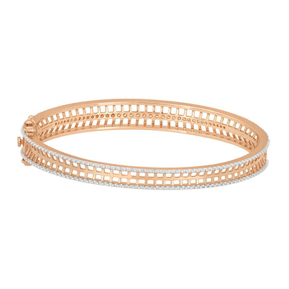 Gleaming Diamond and Rose Gold Bracelet