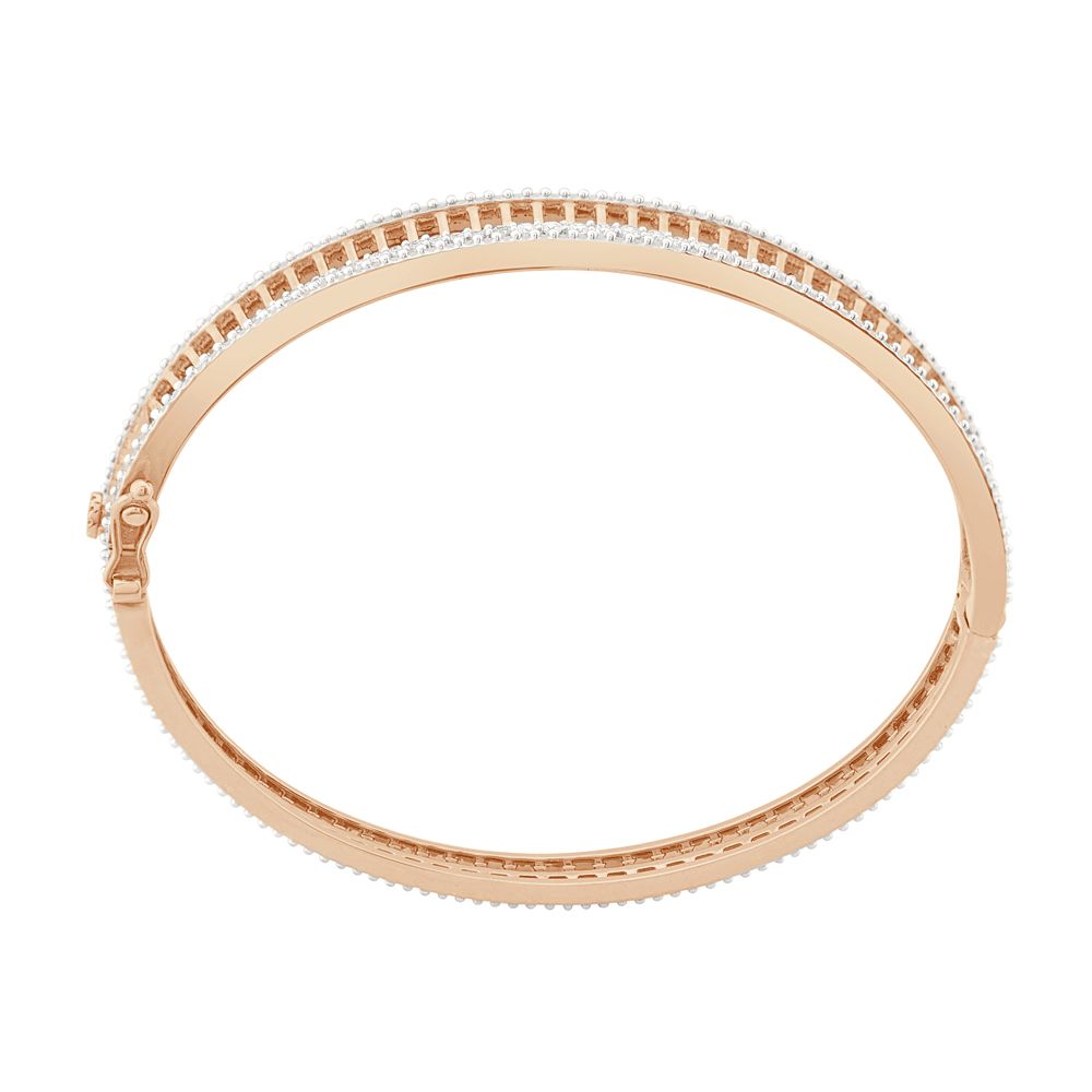 Gleaming Diamond and Rose Gold Bracelet