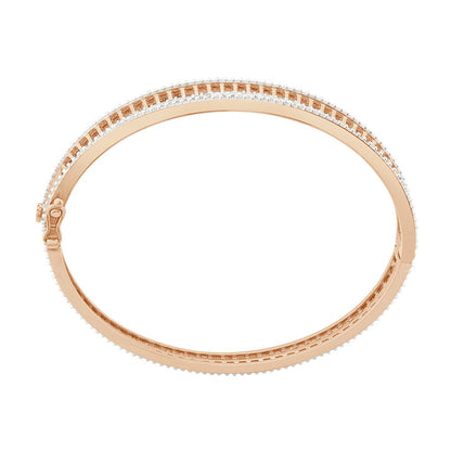 Gleaming Diamond and Rose Gold Bracelet