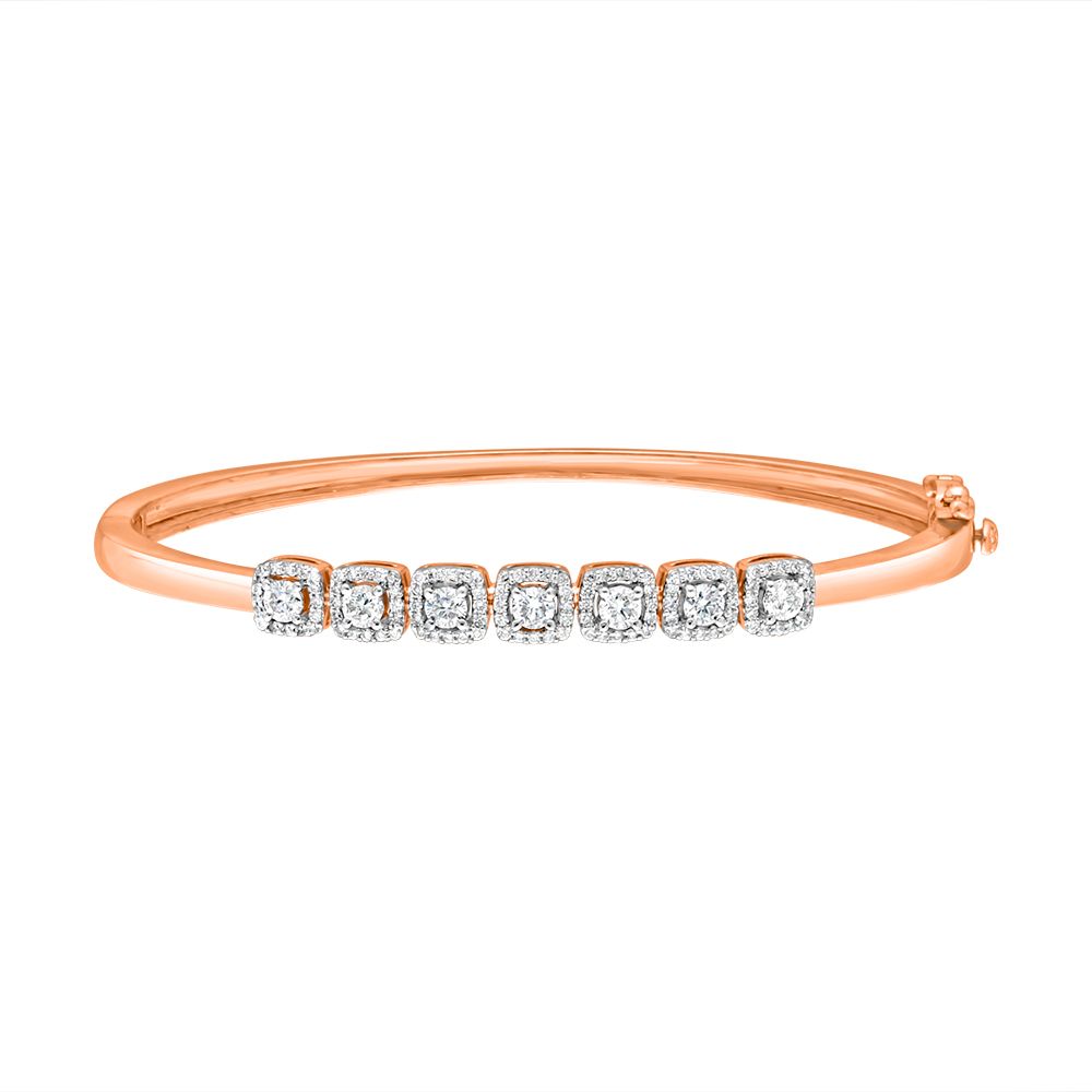 Spangled  Rose Gold and Diamond Bracelet