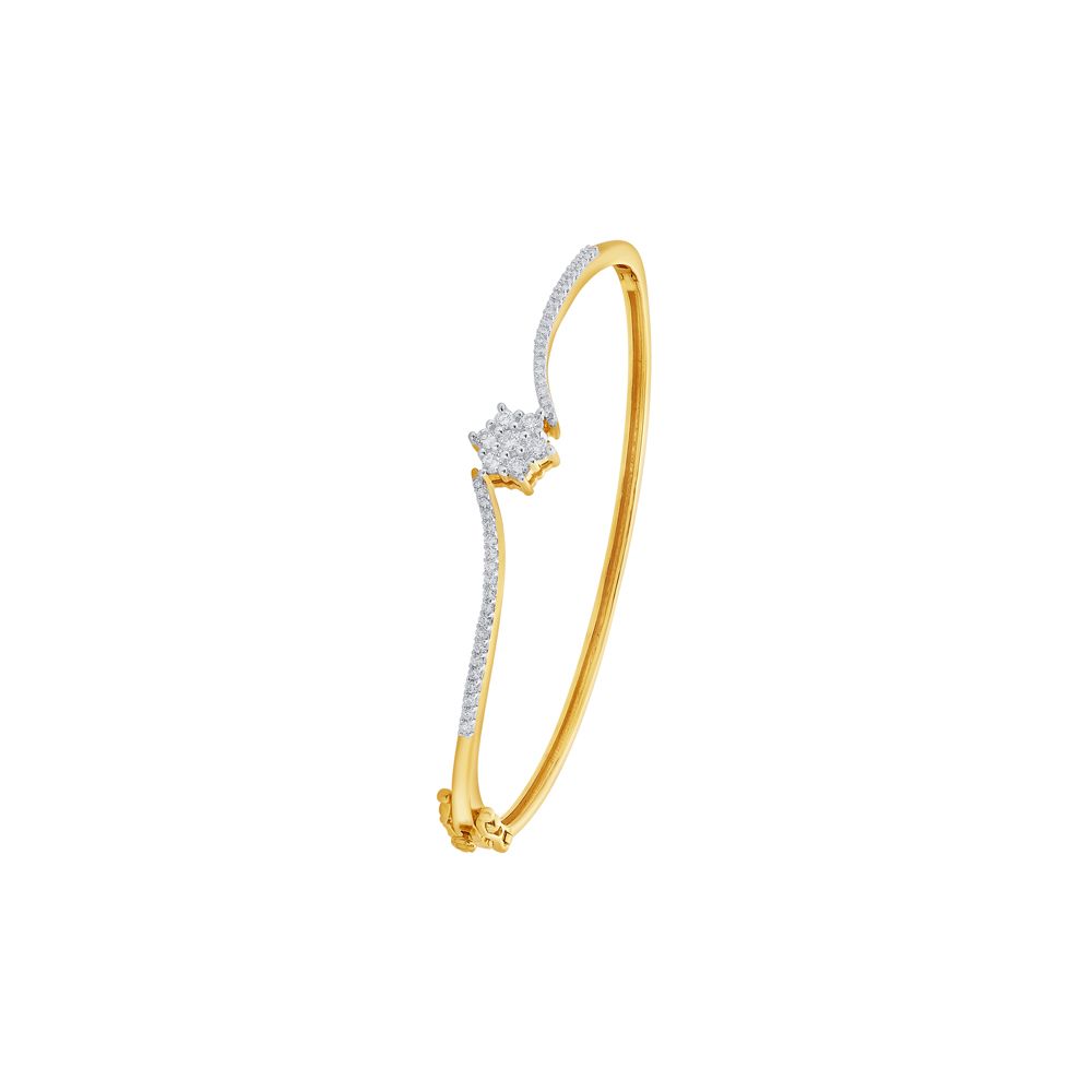 Yellow Gold Stylish Crown Star Bracelet