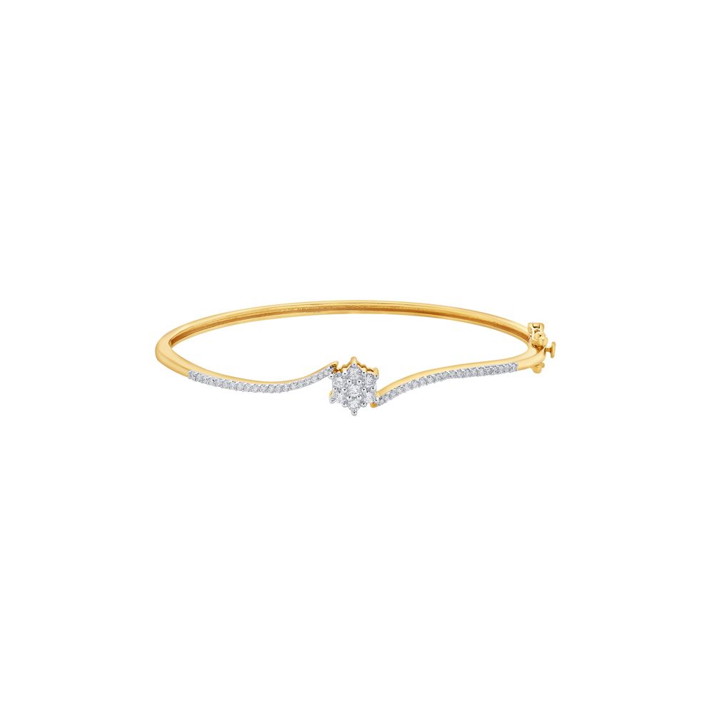 Yellow Gold Stylish Crown Star Bracelet