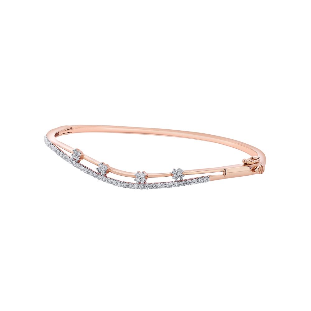 Contemporary Diamond Lined Bracelet