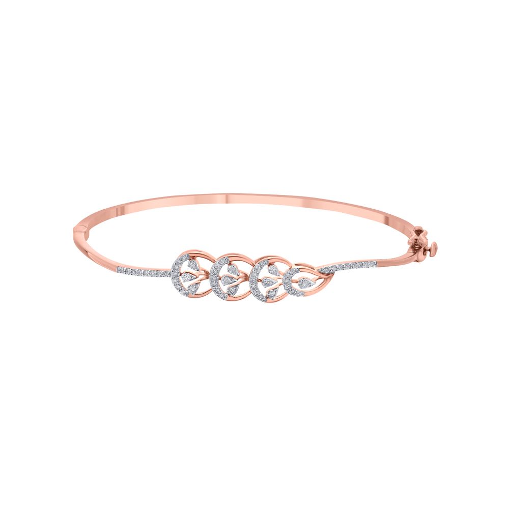 Leaf Design Diamond Bracelet