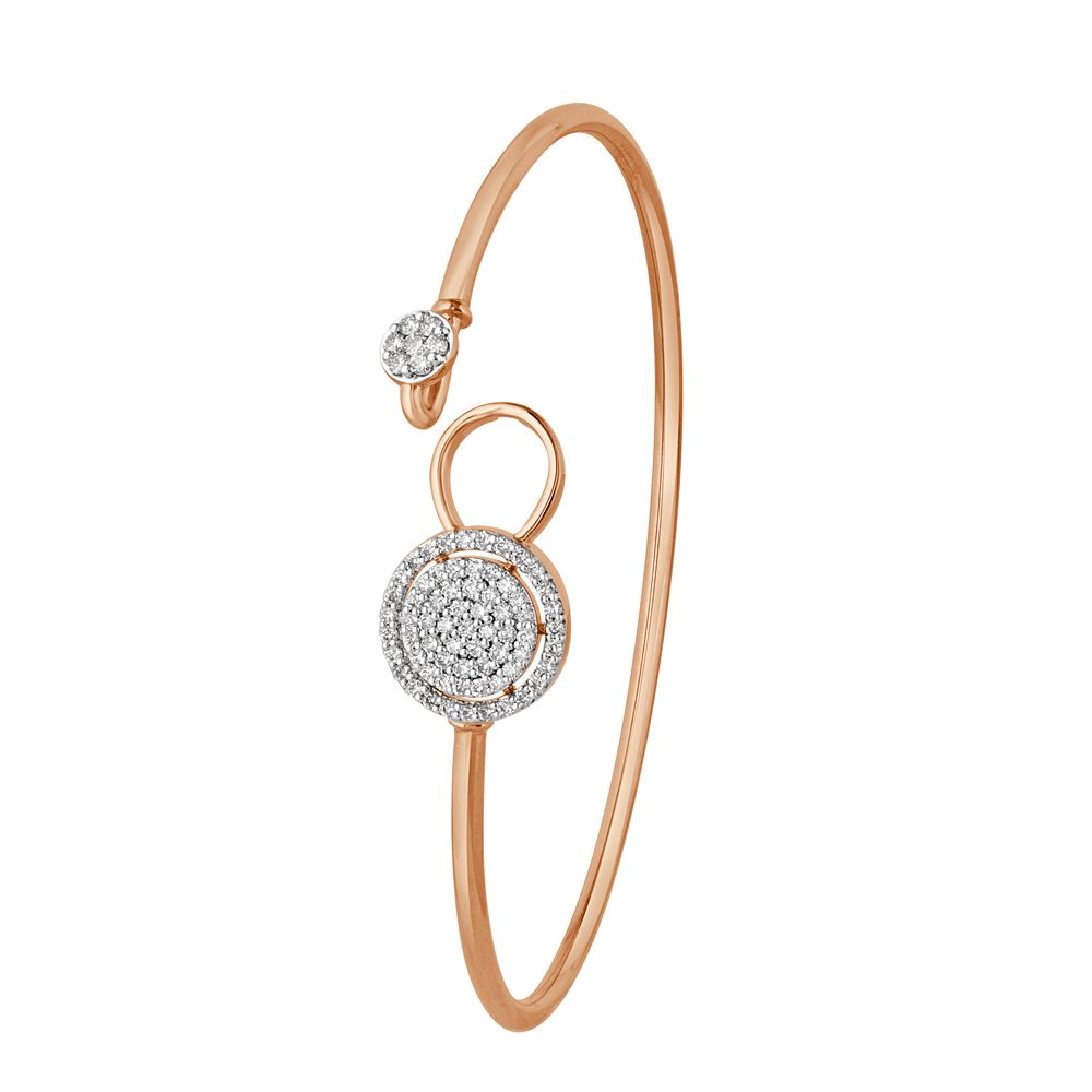 Rose Gold Circular Diamond Bracelet