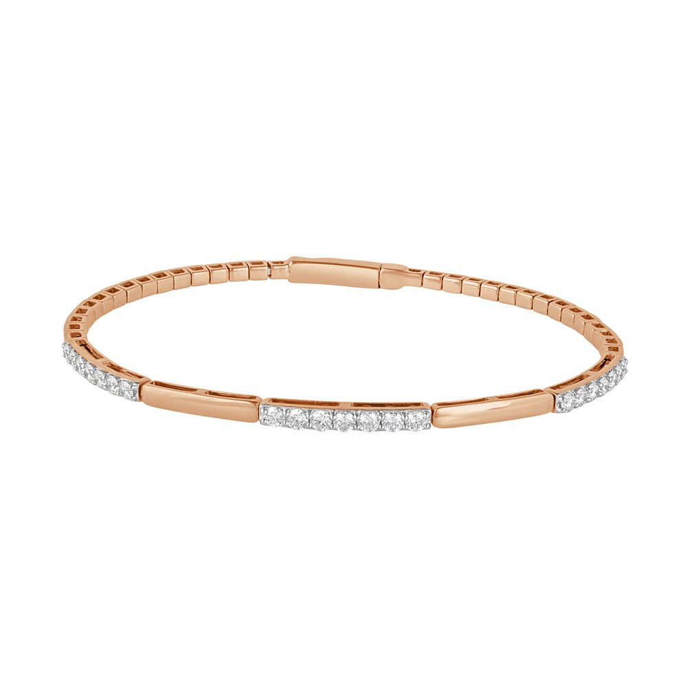 Luxurious Rose Gold and Diamond Bracelet
