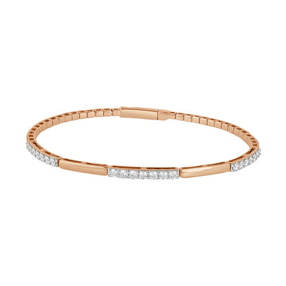 Luxurious Rose Gold and Diamond Bracelet
