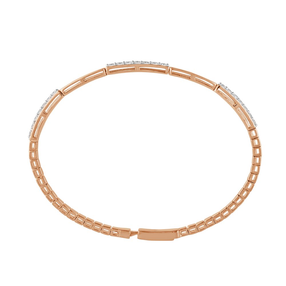 Luxurious Rose Gold and Diamond Bracelet