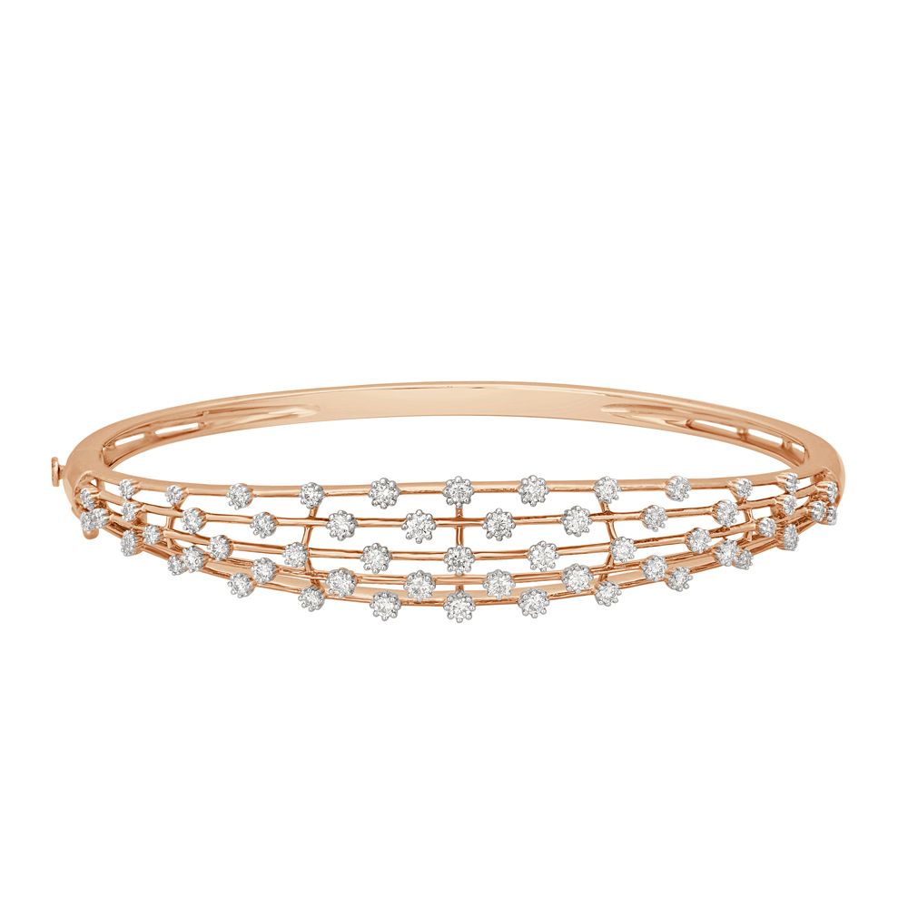 Starburst Diamond Design Rose Gold Bracelet
