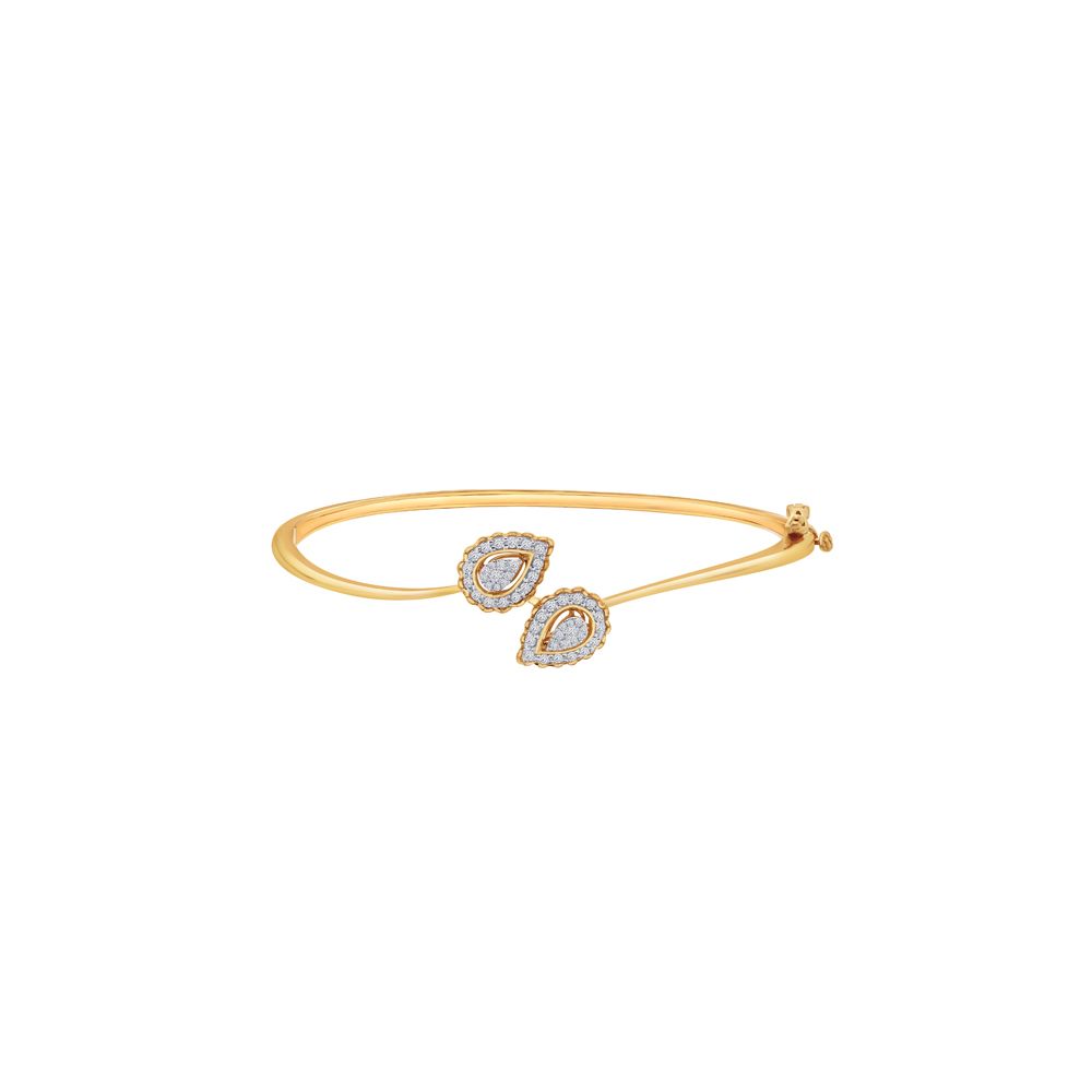 Paisley Design Yellow Gold Bracelet
