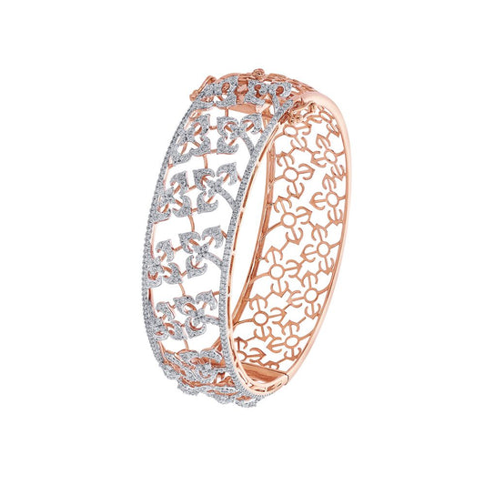 Exquisite  Rose Gold Filigree Bracelet