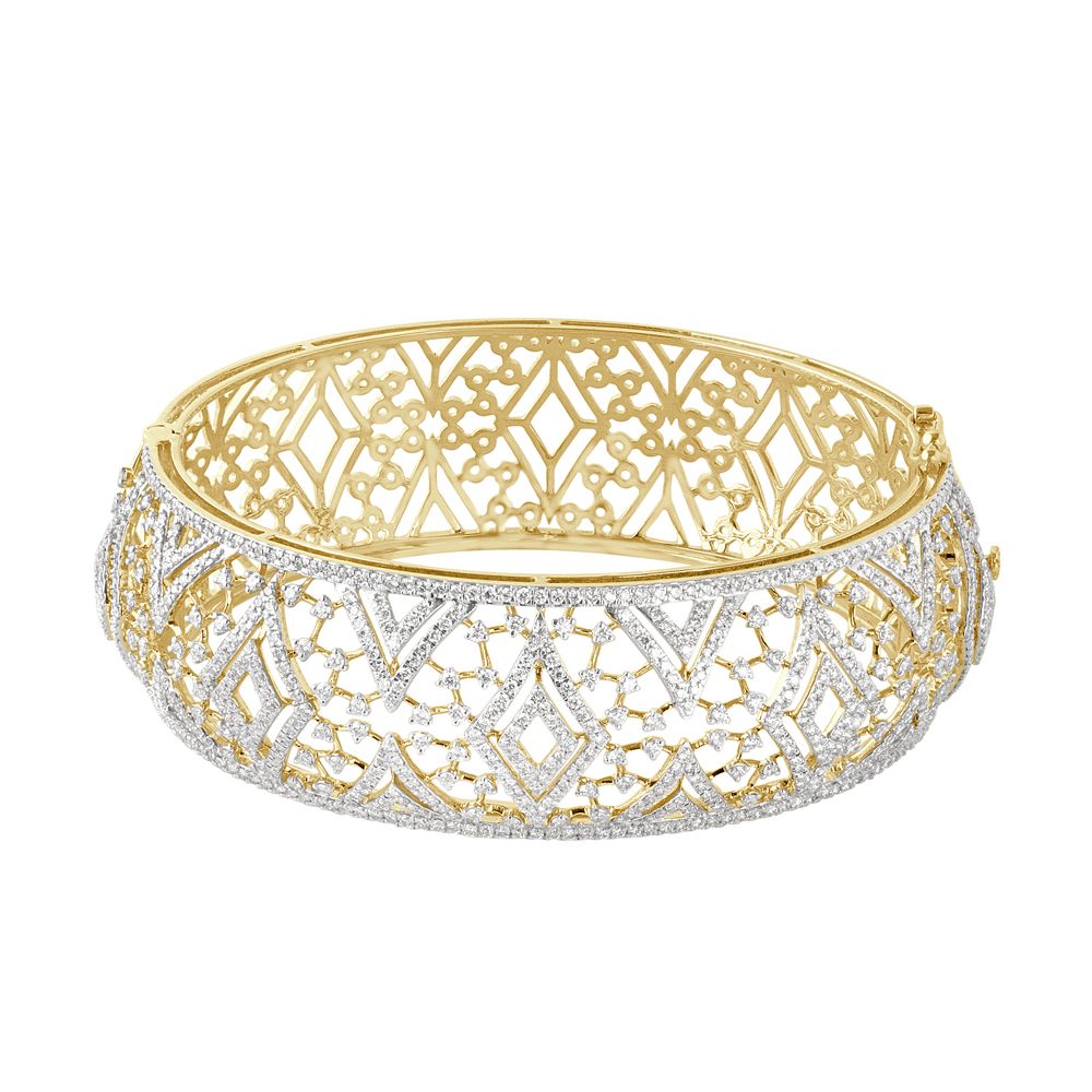 Symmetry Diamond Broad Bracelet