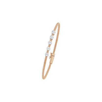 Contemporary Circle Cluster Diamond Bracelet