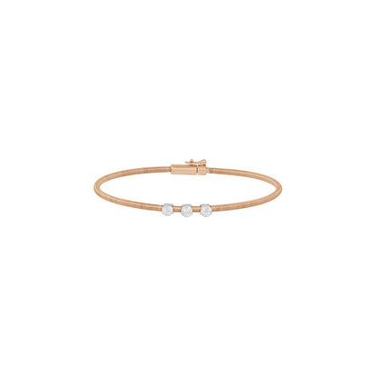 Contemporary Rose Gold Diamond Bracelet