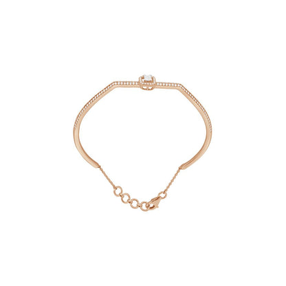 Contemporary Geometric Design Diamond Bracelet