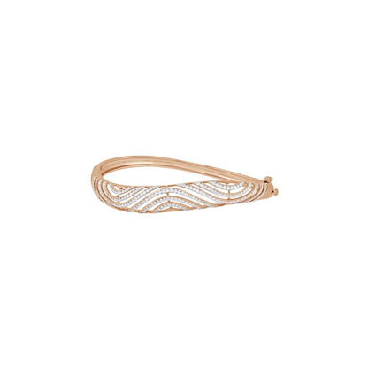 Glitzy Swirl Design  Rose Gold Bracelet