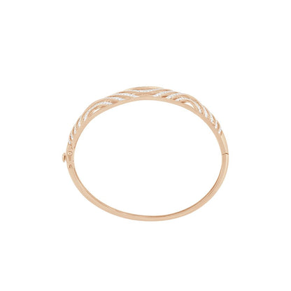 Glitzy Swirl Design  Rose Gold Bracelet