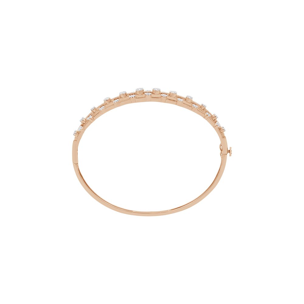 Glittering Cluster Design Diamond Bracelet