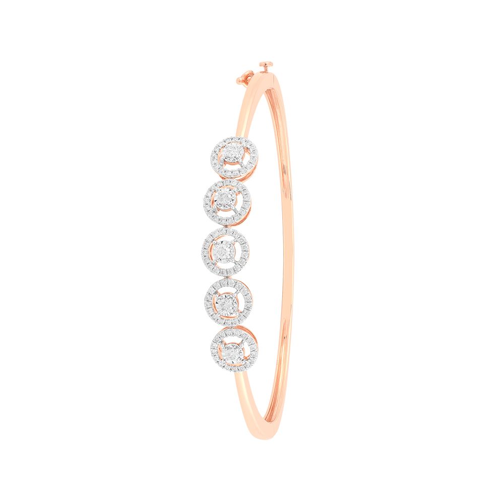 Sparkling Rose Gold and Diamond Cocktail Bracelet