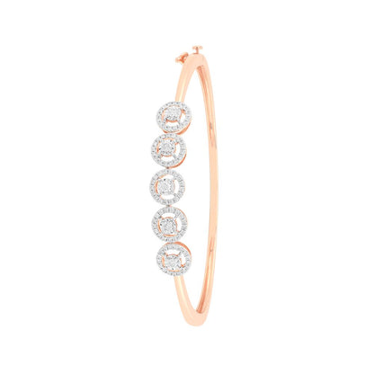 Sparkling Rose Gold and Diamond Cocktail Bracelet