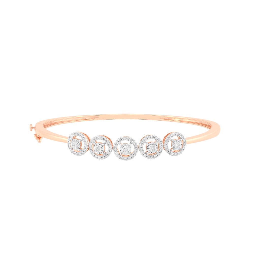 Sparkling Rose Gold and Diamond Cocktail Bracelet