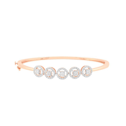 Sparkling Rose Gold and Diamond Cocktail Bracelet
