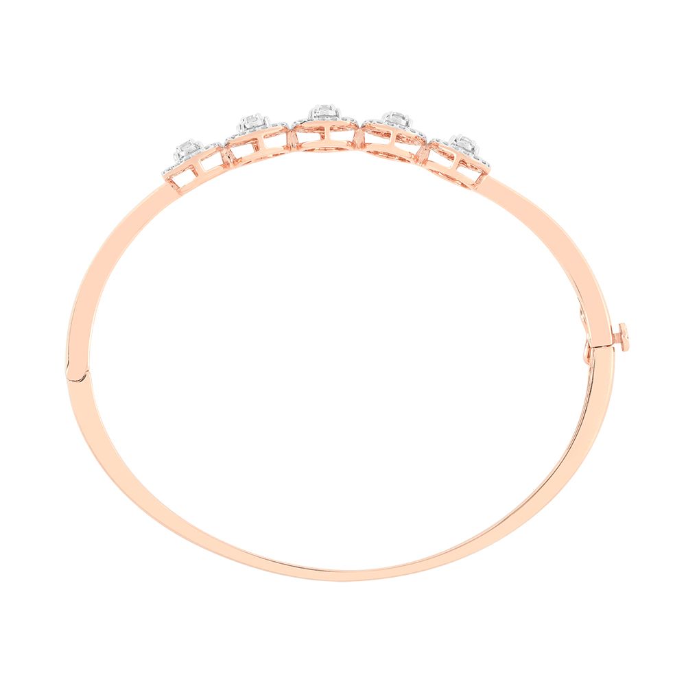 Sparkling Rose Gold and Diamond Cocktail Bracelet