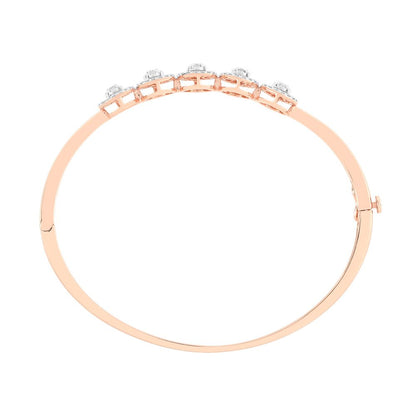 Sparkling Rose Gold and Diamond Cocktail Bracelet