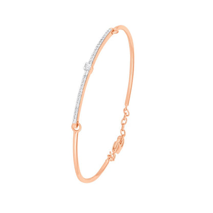 Simple Diamond and Rose Gold Bracelet