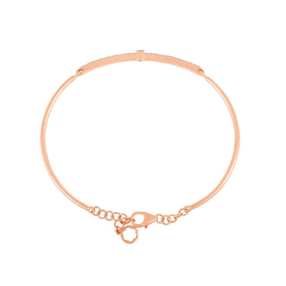 Simple Diamond and Rose Gold Bracelet