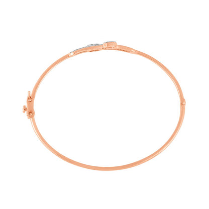 Classy Diamond Studded Rose Gold Bracelet