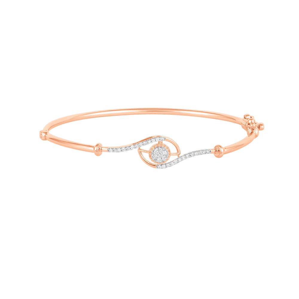 Eye Design Rose Gold and Diamond Bracelet
