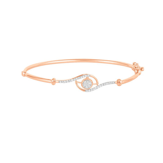 Eye Design Rose Gold and Diamond Bracelet