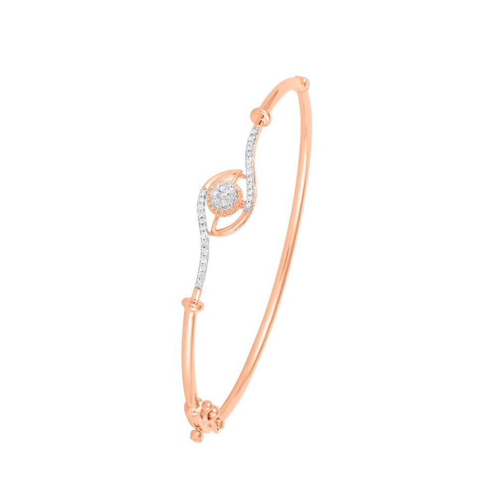 Eye Design Rose Gold and Diamond Bracelet