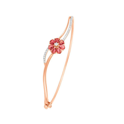 Festive Floral Diamond Bracelet