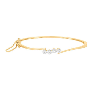 Cluster Design Oval Diamond Bracelet