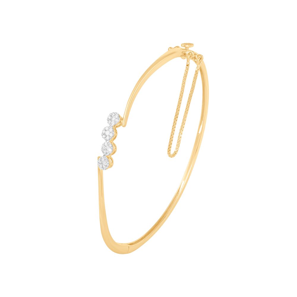 Cluster Design Oval Diamond Bracelet
