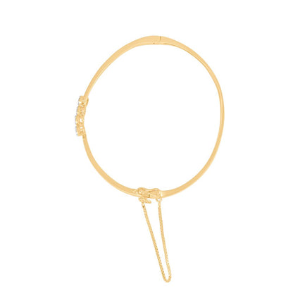 Cluster Design Oval Diamond Bracelet