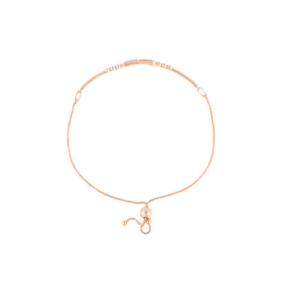 Quirky Paperclip Design Diamond Bracelet