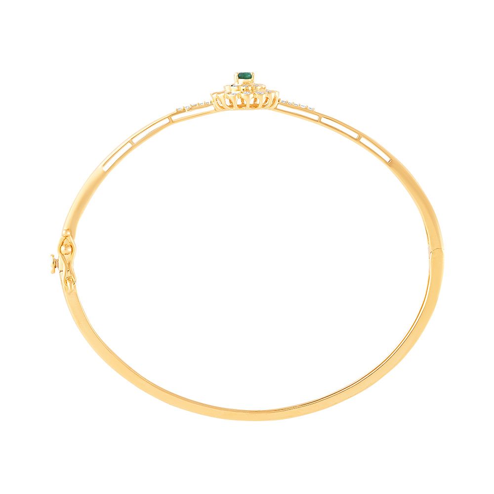 Royal Floral Green Diamond Bracelet