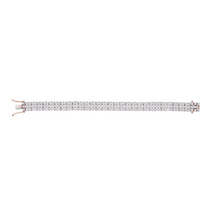 Miracle Plate Diamond Rose Gold Tennis Bracelet