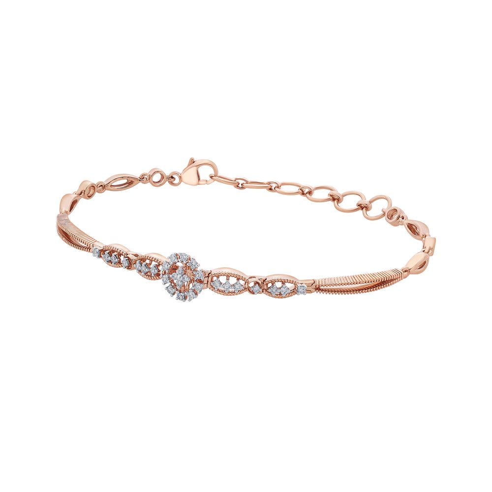 Sparkling Diamond and Rose Gold Bracelet