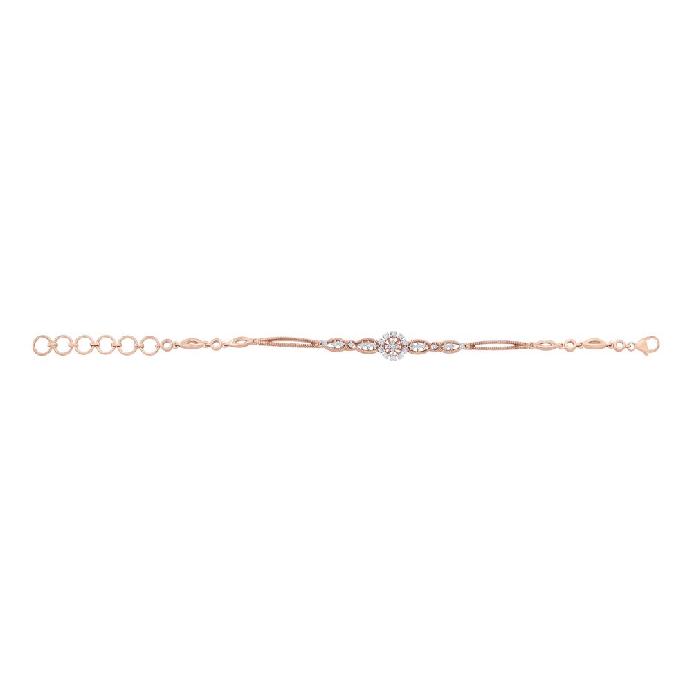 Sparkling Diamond and Rose Gold Bracelet