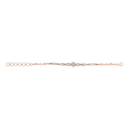Sparkling Diamond and Rose Gold Bracelet