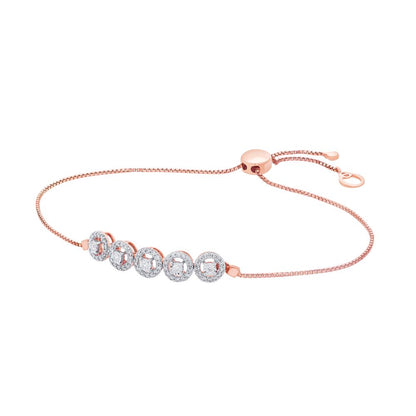 Mesmerising Diamond and Rose Gold Astra Bracelet