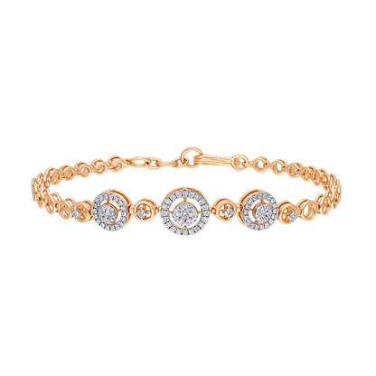 Rose Gold Bracelet Embellished with Diamonds